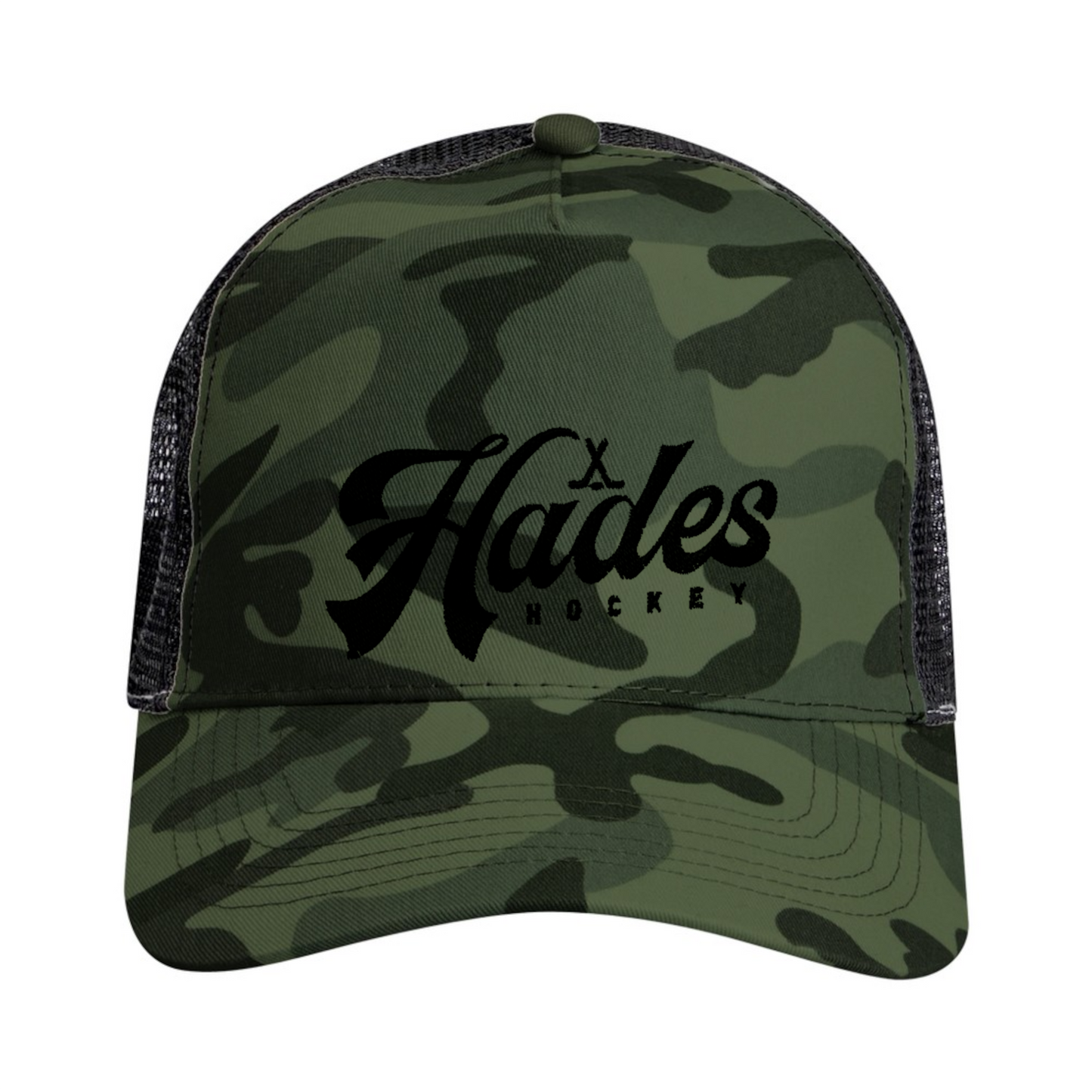 Hades Classic Logo | Camo Trucker Hat